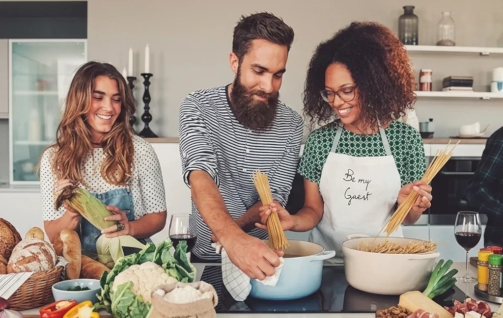 chosen family cooking together in the kitchen - Relative Choice