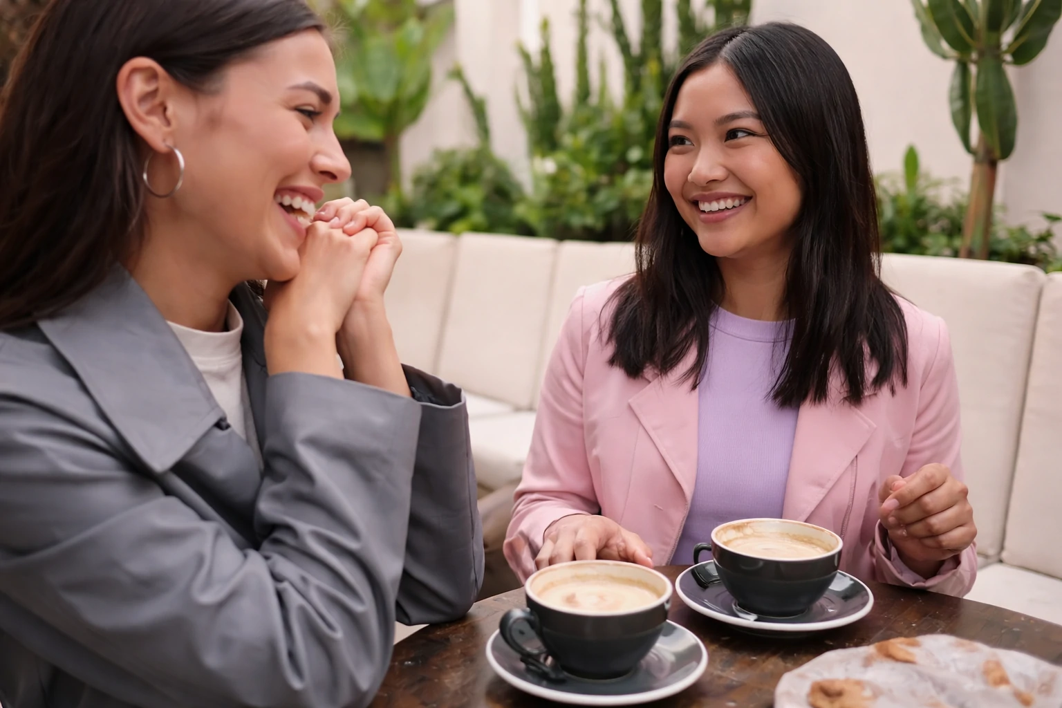 Having a coffee with chosen family - Relative Choice